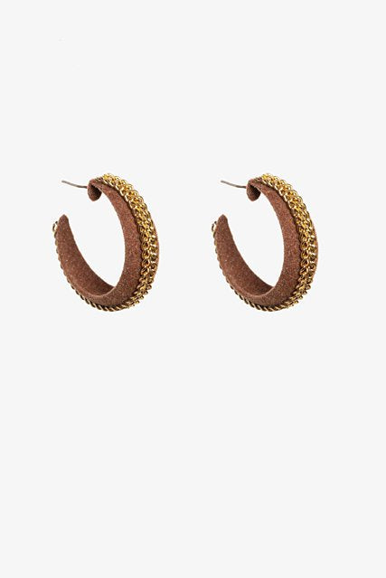 Suede & Chain Earring