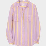 The Boyfriend Linen Shirt - Sunshine Mauve Stripe