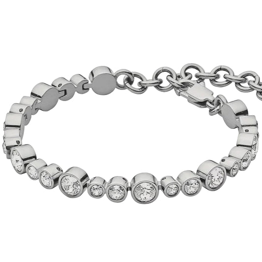 Teresia Shiny Silver Tennis Bracelet