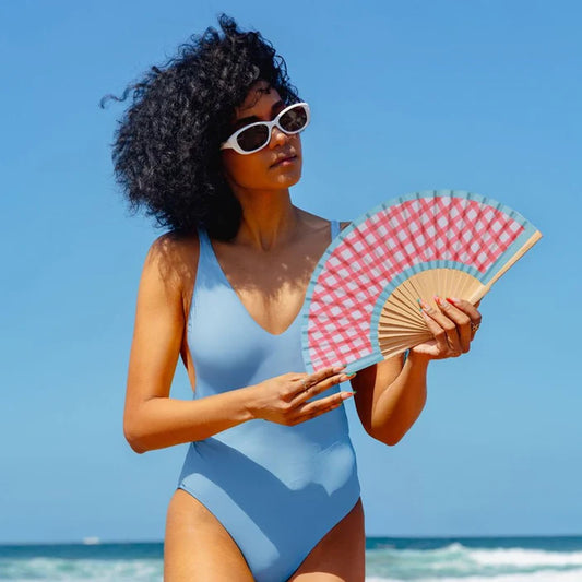 Hand Fan with Gift Box - Pink Vinchy