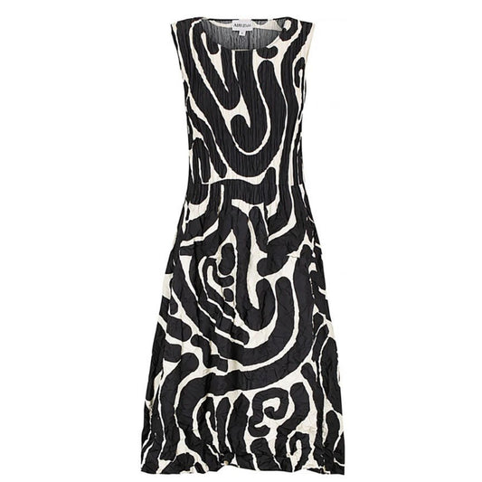 Smash Pocket Black & White Scribble Dress