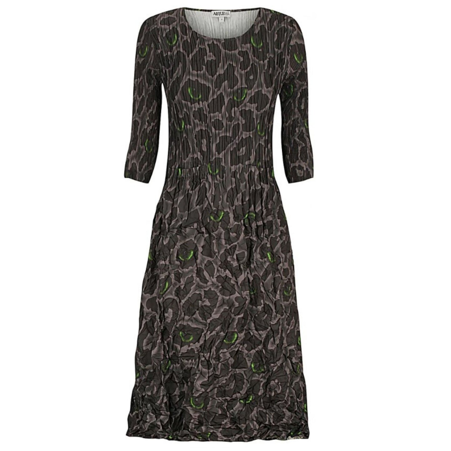 3/4 Sleeve Smash Pocket Eye of Panther Dress