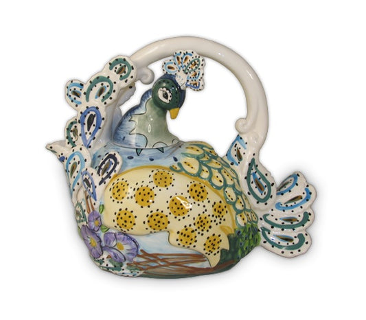 Peacock Teapot Blue