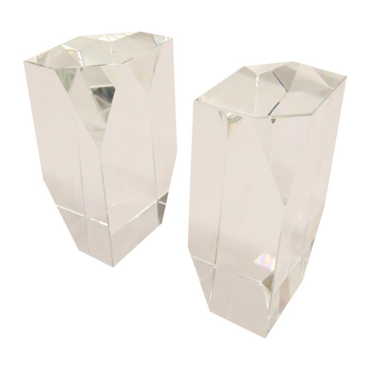 Crystal Block Bookends