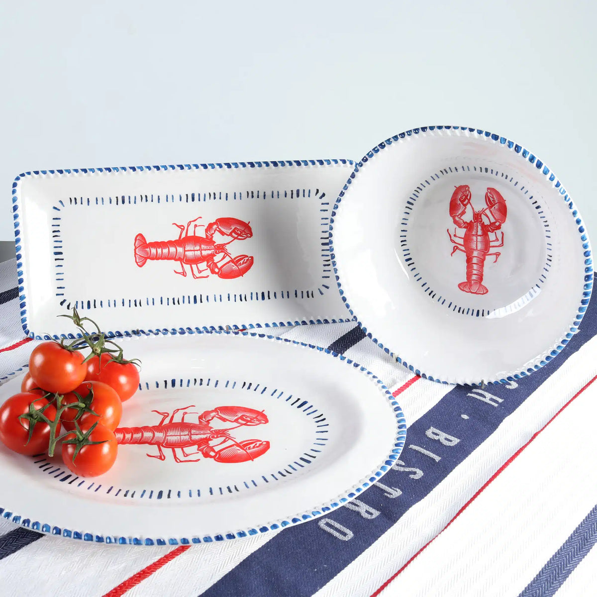 Melamine Nautical Rect Platter 43cm