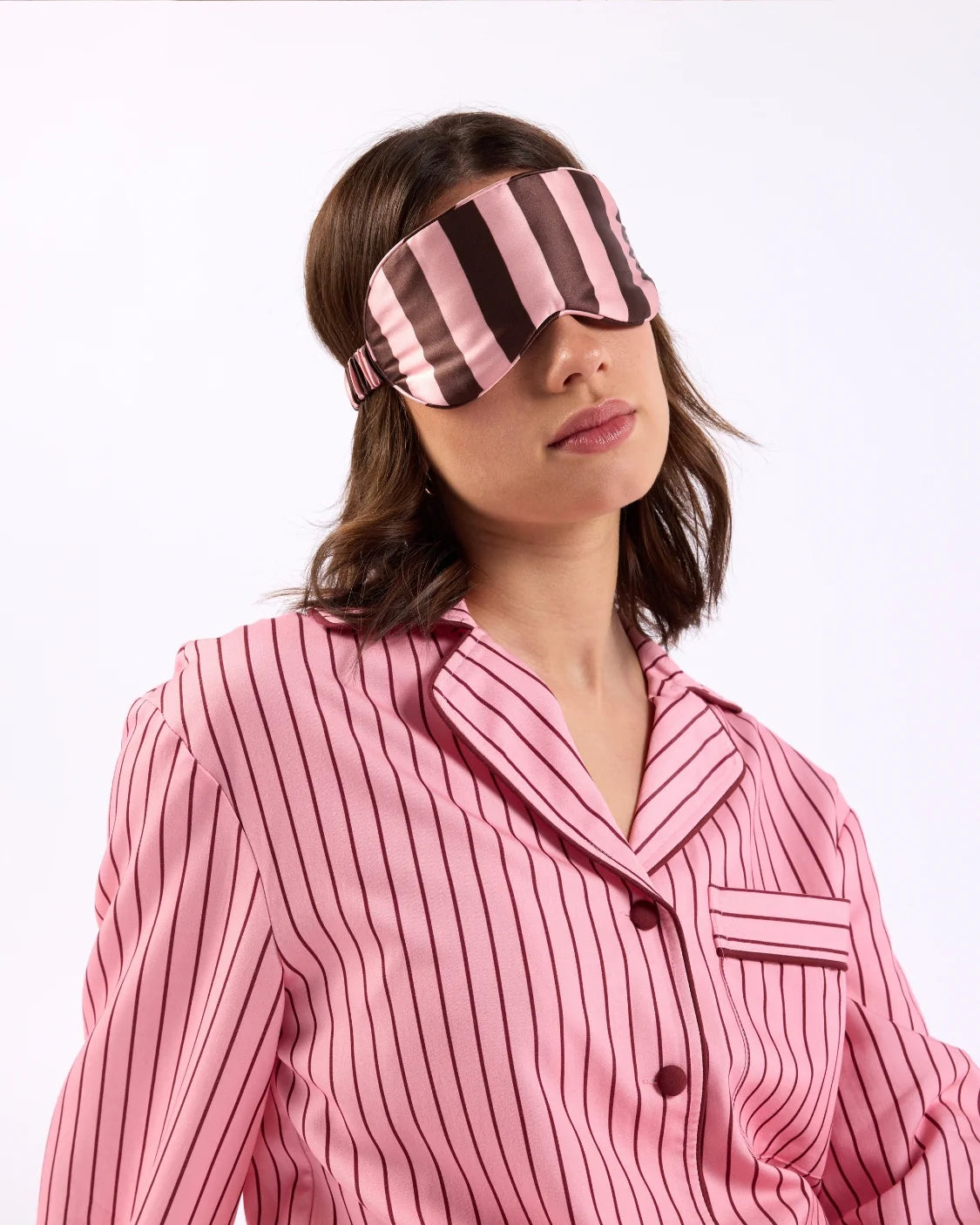 Silk Eye Mask - Rocky Road Stripes