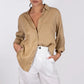 The Boyfriend Linen Shirt - Croissant