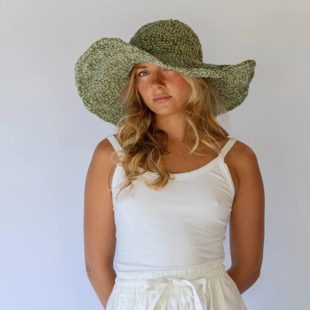Janis Wide Brim Hat - Aloe