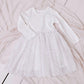 Ribbed Tulle Dress White Daisies