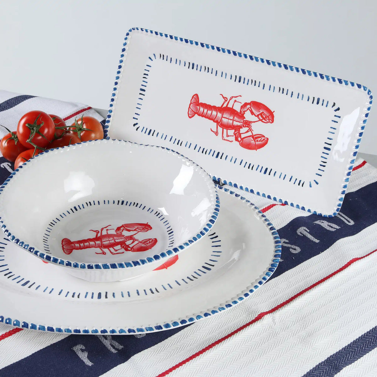 Melamine Nautical Rect Platter 43cm