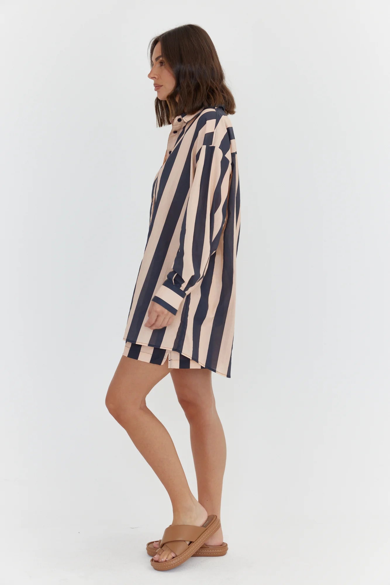 Pluto Shirt - Navy & Peach