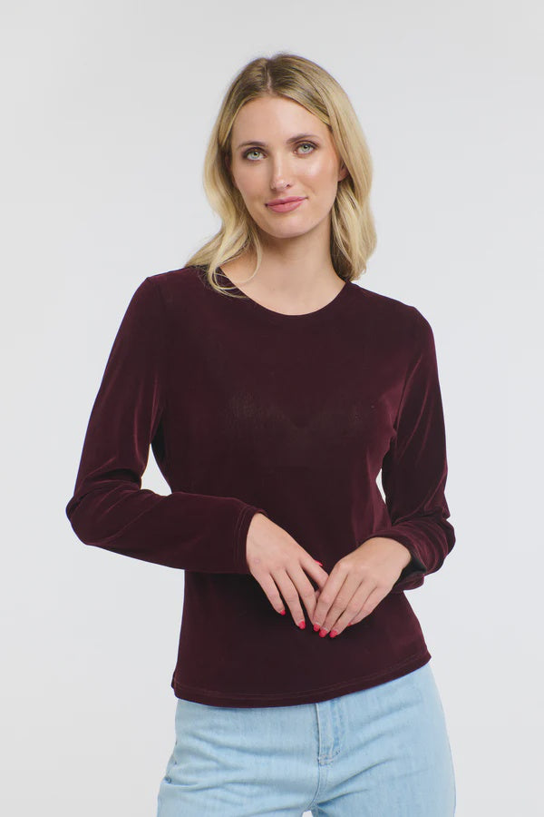 VELVET UNDERGROUND TOP - BURGUNDY
