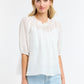 Ariel Pintuck Top - White