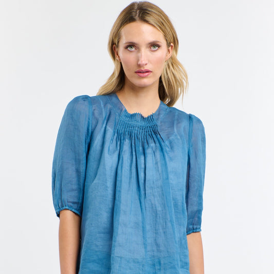 Ariel Pintuck Top - Denim