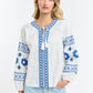 Daisy Cross Shirt - White