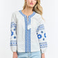 Daisy Cross Shirt - White