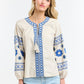 Daisy Cross Shirt - Beige
