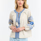 Daisy Cross Shirt - Beige