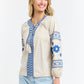Daisy Cross Shirt - Beige