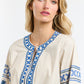 Daisy Cross Shirt - Beige