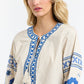 Daisy Cross Shirt - Beige