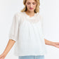 Ariel Pintuck Top - White