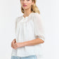 Ariel Pintuck Top - White