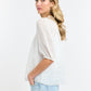 Ariel Pintuck Top - White