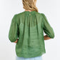 Ariel Pintuck Top - Kelly Green