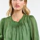 Ariel Pintuck Top - Kelly Green