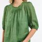 Ariel Pintuck Top - Kelly Green