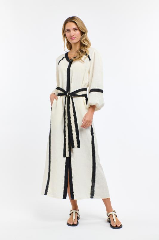 Carolyn Resort Dress - Natural & Black