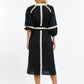 Carolyn Resort Dress - Black & Natural