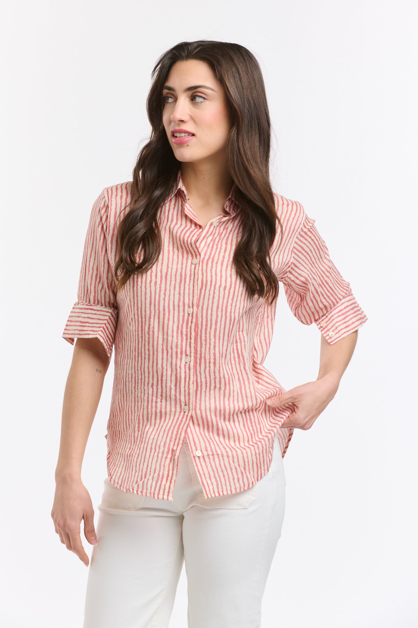 Collins Shirt - Red Stripe