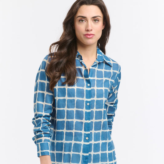 Collins Shirt - Blue Square