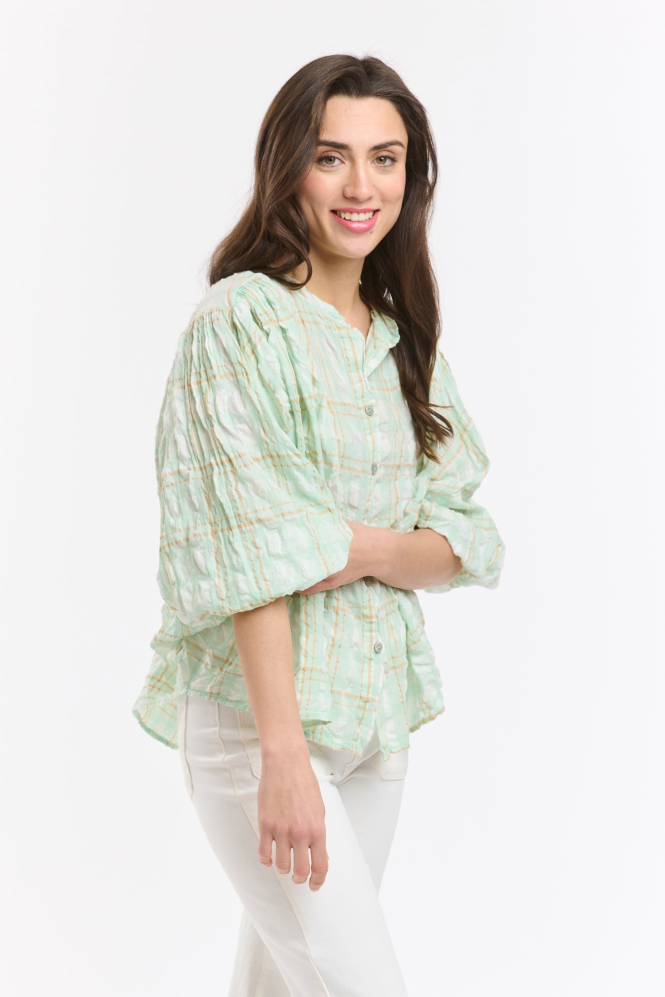 Freida Check - Mint
