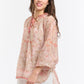 Emily Ruffle Collar Shirt - Rose