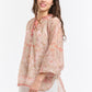 Emily Ruffle Collar Shirt - Rose
