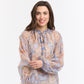 Emily Ruffle Collar Shirt - Azure