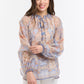 Emily Ruffle Collar Shirt - Azure