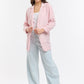 Ticking Slouch Jacket - Rosa