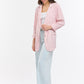 Ticking Slouch Jacket - Rosa