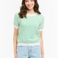 Ebony Textured Jumper - Apple