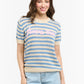 Amore Striped Sweater - Light Blue