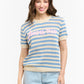 Amore Striped Sweater - Light Blue