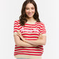 Amore Striped Sweater - Red