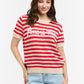 Amore Striped Sweater - Red