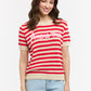 Amore Striped Sweater - Red