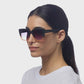 Elba Sunglasses - Black & Shaded Rose Frame