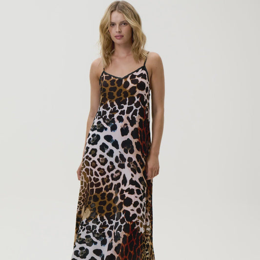 Antoinette Slip Leopard Dress